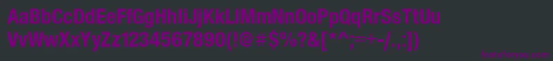 Шрифт SansCondensedBold – фиолетовые шрифты на чёрном фоне