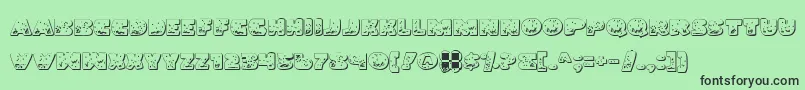 LandSharkOutline Font – Black Fonts on Green Background