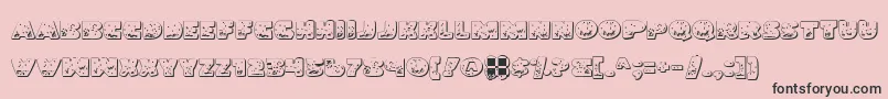 LandSharkOutline Font – Black Fonts on Pink Background