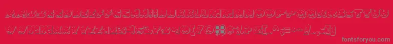 Police LandSharkOutline – polices grises sur fond rouge
