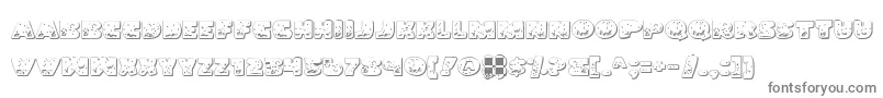 LandSharkOutline-fontti – harmaat kirjasimet valkoisella taustalla