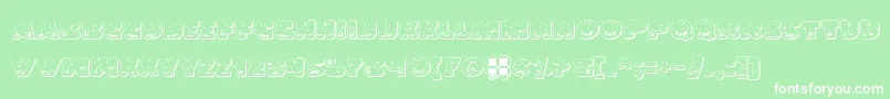 LandSharkOutline Font – White Fonts on Green Background