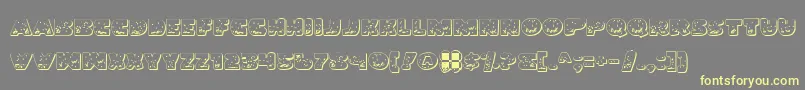 LandSharkOutline Font – Yellow Fonts on Gray Background