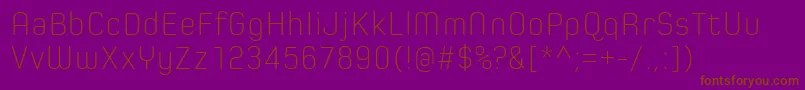 SpoonExtraLight-fontti – ruskeat fontit violetilla taustalla