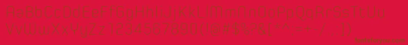 SpoonExtraLight-fontti – ruskeat fontit punaisella taustalla