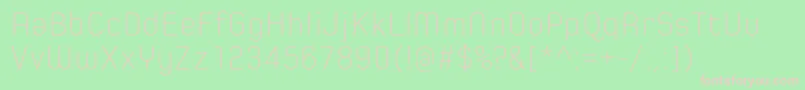 SpoonExtraLight Font – Pink Fonts on Green Background
