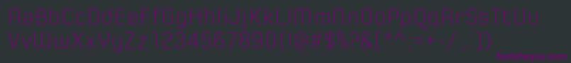 Шрифт SpoonExtraLight – фиолетовые шрифты на чёрном фоне