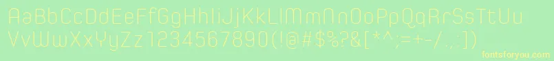 SpoonExtraLight Font – Yellow Fonts on Green Background