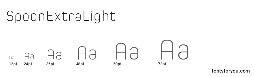 SpoonExtraLight Font Sizes