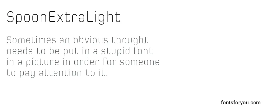 Review of the SpoonExtraLight Font