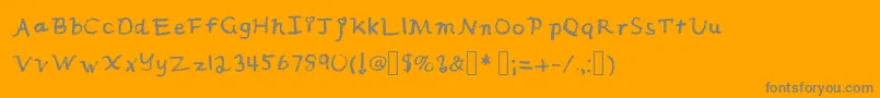 フォントIcing1 – オレンジの背景に灰色の文字