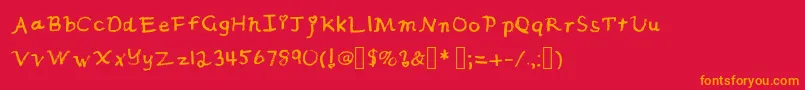 Icing1 Font – Orange Fonts on Red Background