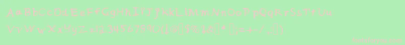 Icing1 Font – Pink Fonts on Green Background