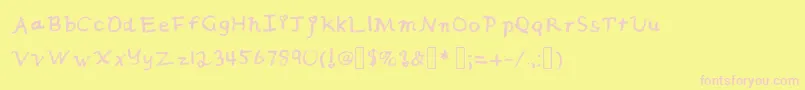 Icing1 Font – Pink Fonts on Yellow Background