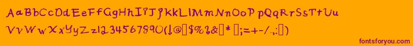 Icing1 Font – Purple Fonts on Orange Background