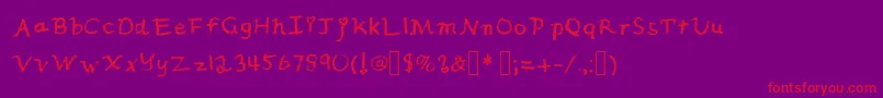 Icing1 Font – Red Fonts on Purple Background