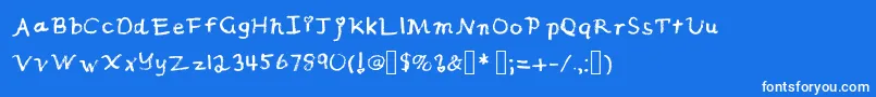 フォントIcing1 – 青い背景に白い文字