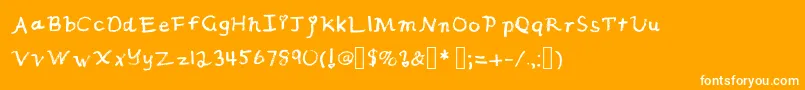 Icing1 Font – White Fonts on Orange Background