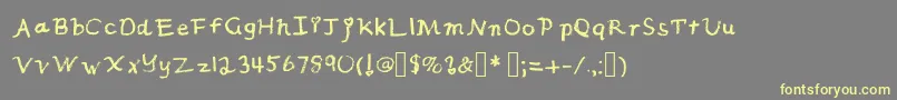 Icing1 Font – Yellow Fonts on Gray Background