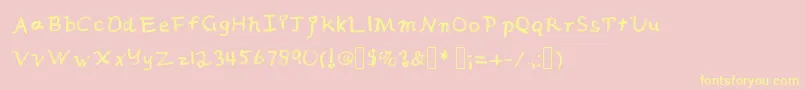 Icing1 Font – Yellow Fonts on Pink Background