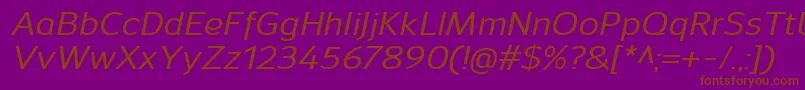 SavileMediumitalic Font – Brown Fonts on Purple Background