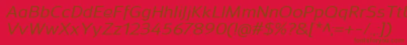 SavileMediumitalic Font – Brown Fonts on Red Background