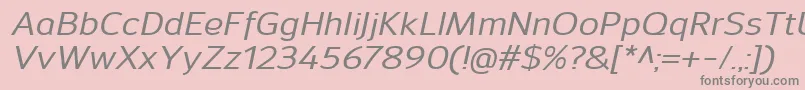 SavileMediumitalic Font – Gray Fonts on Pink Background