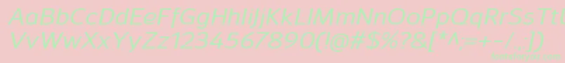 SavileMediumitalic Font – Green Fonts on Pink Background