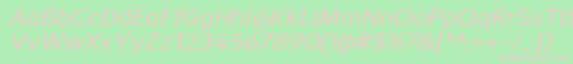 SavileMediumitalic Font – Pink Fonts on Green Background