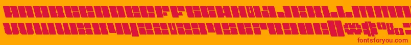 フォントStarnurseryleft – オレンジの背景に赤い文字