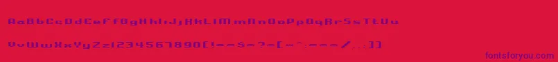 BlumRegular Font – Purple Fonts on Red Background