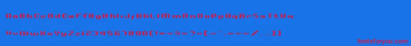 BlumRegular Font – Red Fonts on Blue Background