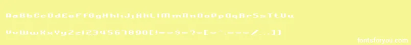 フォントBlumRegular – 黄色い背景に白い文字