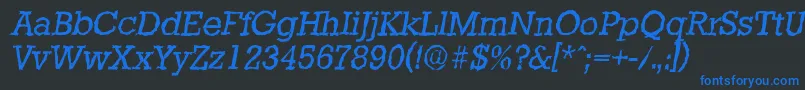 Шрифт StaffordrandomItalic – синие шрифты на чёрном фоне