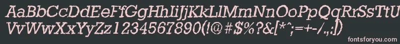 StaffordrandomItalic Font – Pink Fonts on Black Background