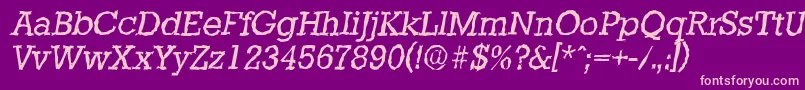 StaffordrandomItalic Font – Pink Fonts on Purple Background