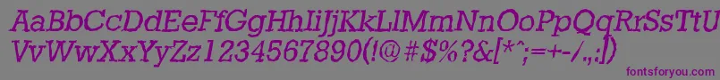 StaffordrandomItalic Font – Purple Fonts on Gray Background