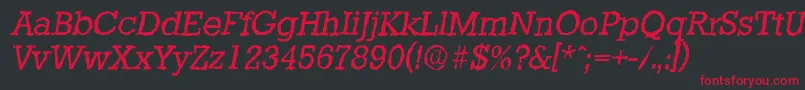 fuente StaffordrandomItalic – Fuentes Rojas Sobre Fondo Negro