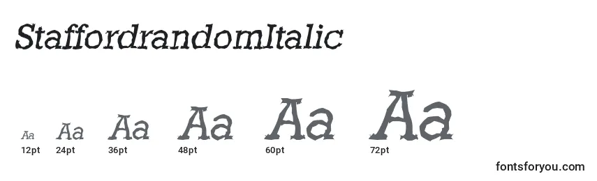 Размеры шрифта StaffordrandomItalic