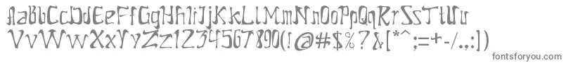 フォントNike90 – 白い背景に灰色の文字