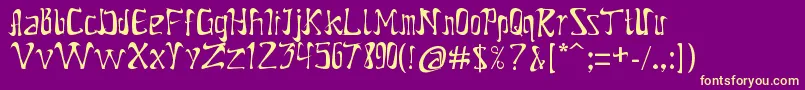 Nike90 Font – Yellow Fonts on Purple Background