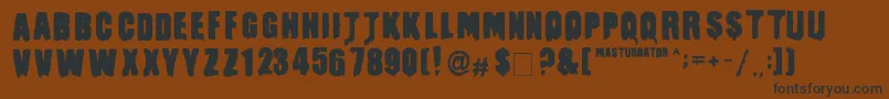 Masturbator Font – Black Fonts on Brown Background