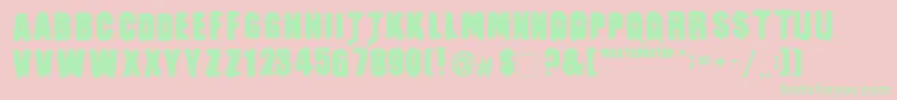 Masturbator-Schriftart – Grüne Schriften auf rosa Hintergrund