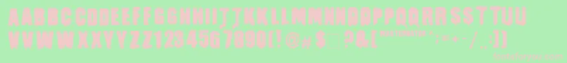フォントMasturbator – 緑の背景にピンクのフォント