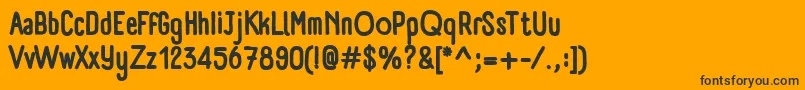 PanforteBold Font – Black Fonts on Orange Background