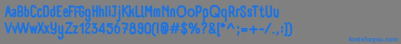 PanforteBold Font – Blue Fonts on Gray Background