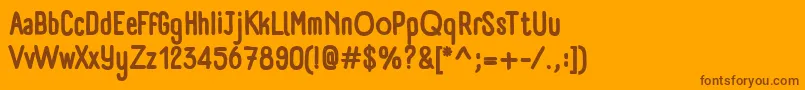 PanforteBold Font – Brown Fonts on Orange Background