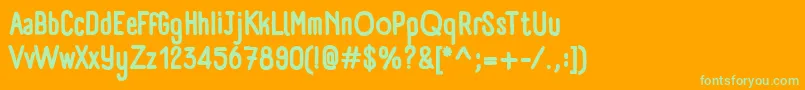 PanforteBold Font – Green Fonts on Orange Background