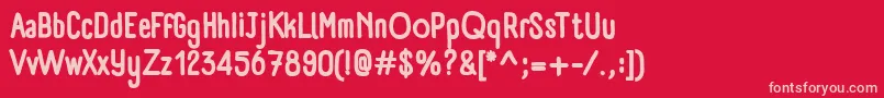 PanforteBold Font – Pink Fonts on Red Background