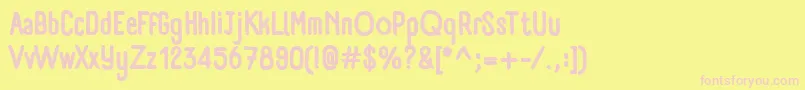 PanforteBold Font – Pink Fonts on Yellow Background